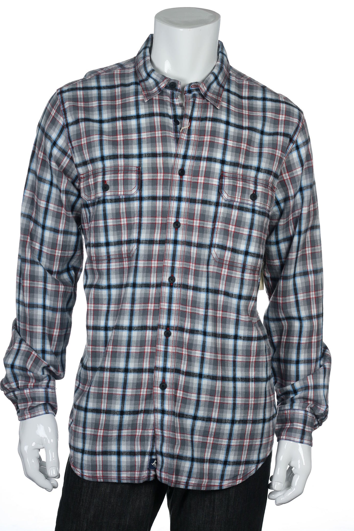 CR by Club Room Mens Onyx Plaid Button Down Shirt
