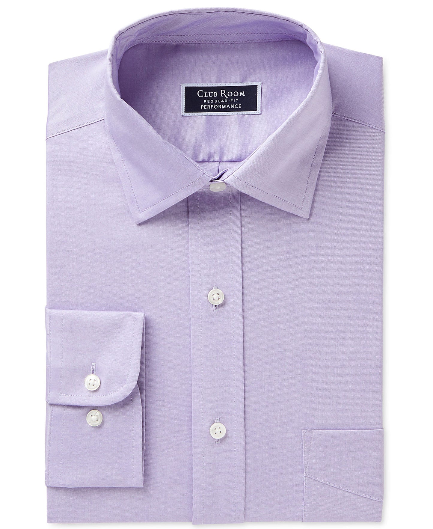 Club Room Men's Regular Fit Lavender Button Down Shirt