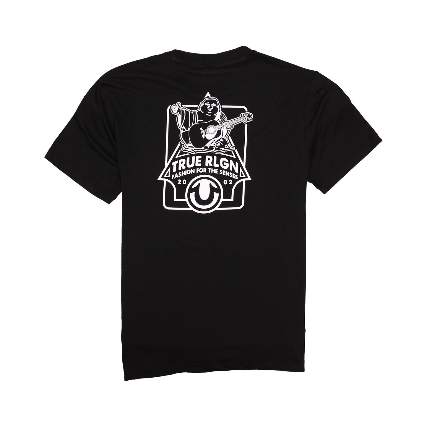 True Religion Buddha Mens Black Graphic Crew Neck T-Shirt