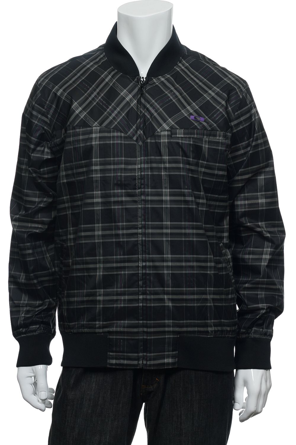 Oakley Men's Black Plaid Coat