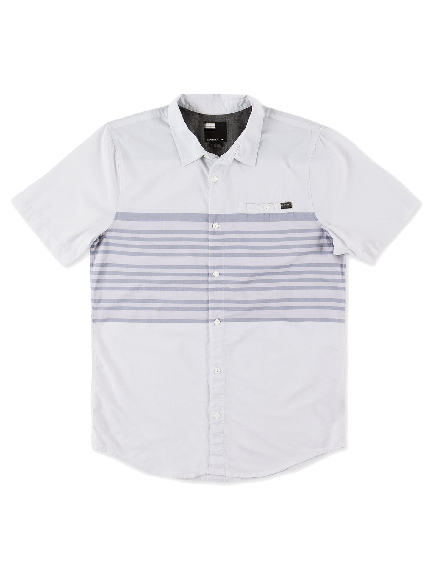 Oneill Mens Light Gray Button Down Shirt