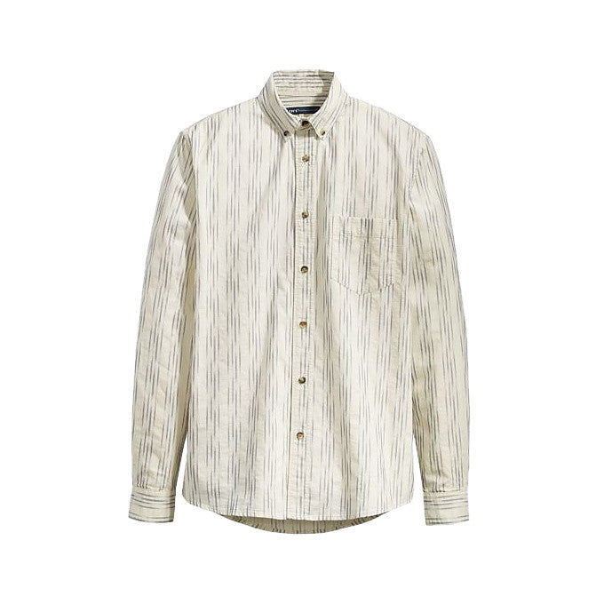 Levis Made & Crafted Mens White Striped Button Down Sport Shirt