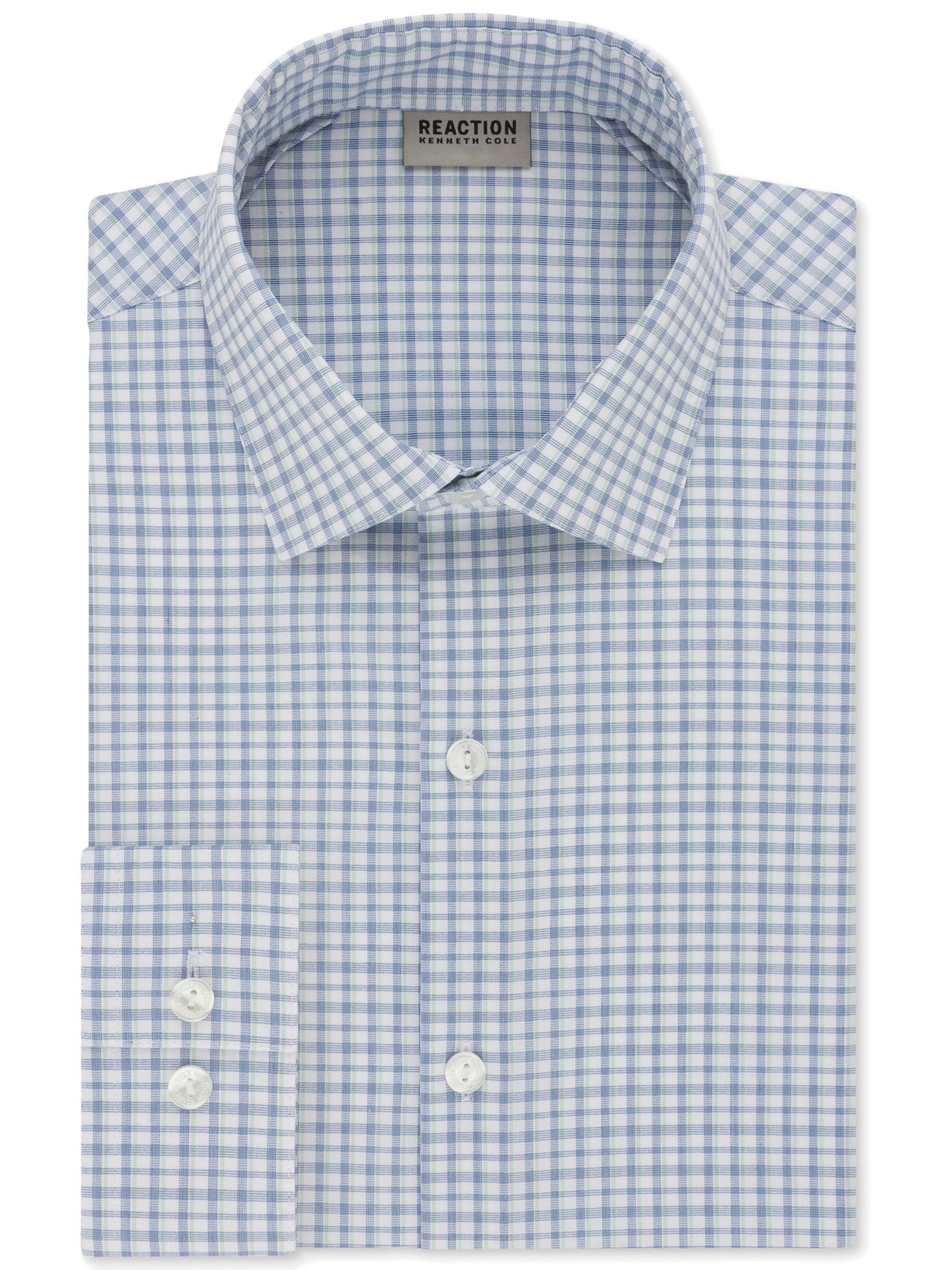 Kenneth Cole Reaction Mens Blue Button Down Shirt