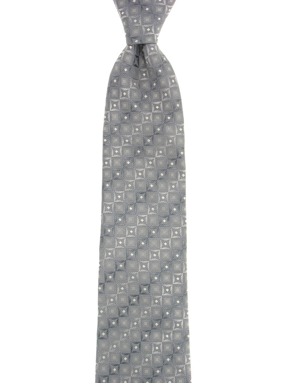 John Ashford Men's Gray Checked Tie