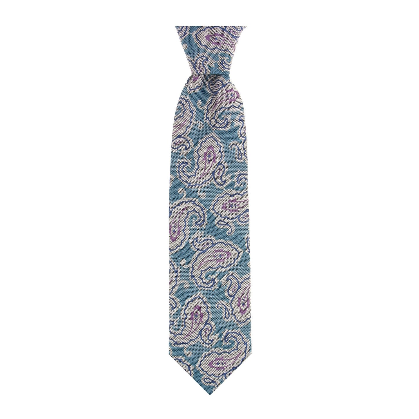 Michelsons of London Men's Teal Paisley Tie