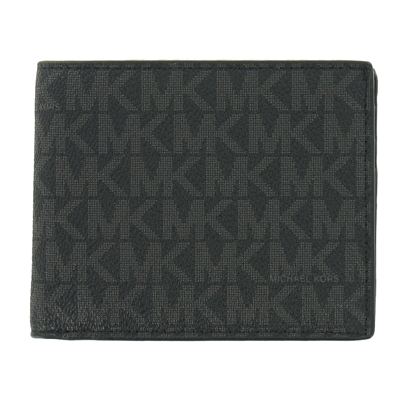 Michael Kors Jet Set Men's Textured Black Bi-Fold Wallet, Graphic Print