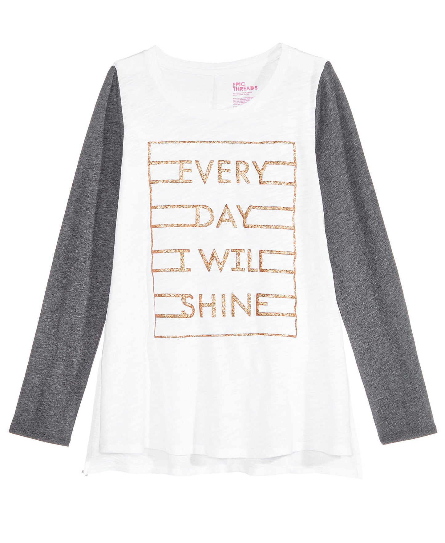 Epic Threads Girls Graphic-Print Bright White T-Shirt Tee Shirt