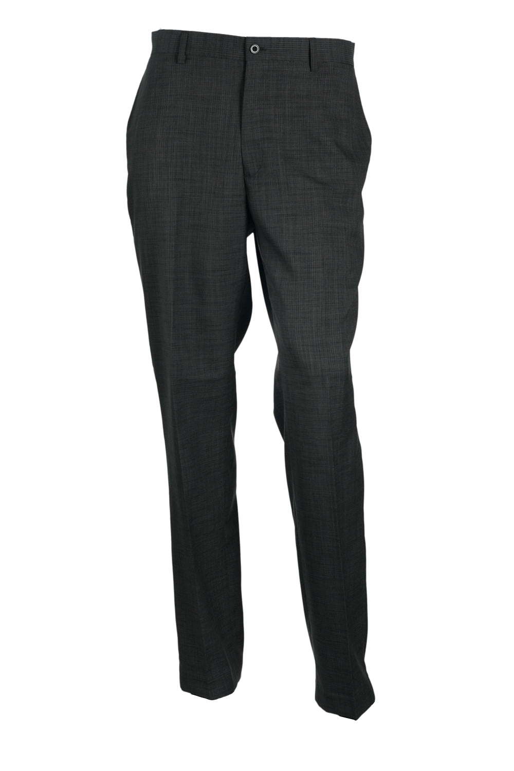Perry Ellis Men's Gray Flat Front Dress Pants