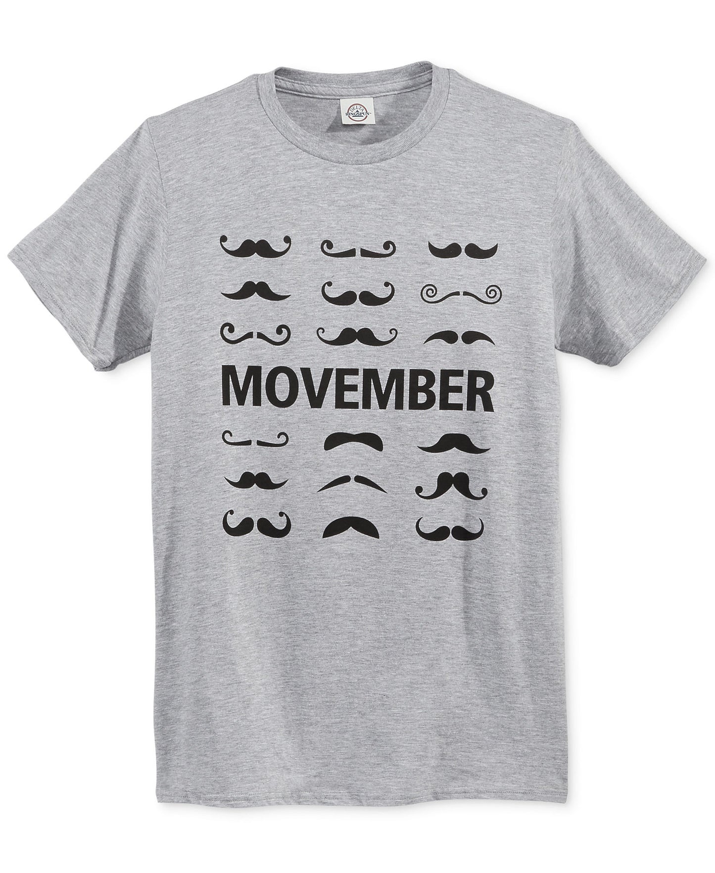 Call Your Mother Mens Athletic Heather Movember 'Stache T-Shirt