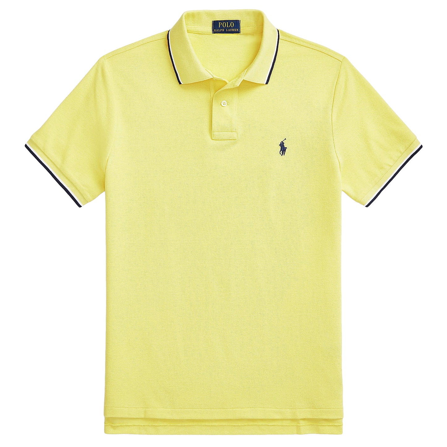 Polo Ralph Lauren Men's Classic Fit Yellow Cotton Mesh Polo Shirt
