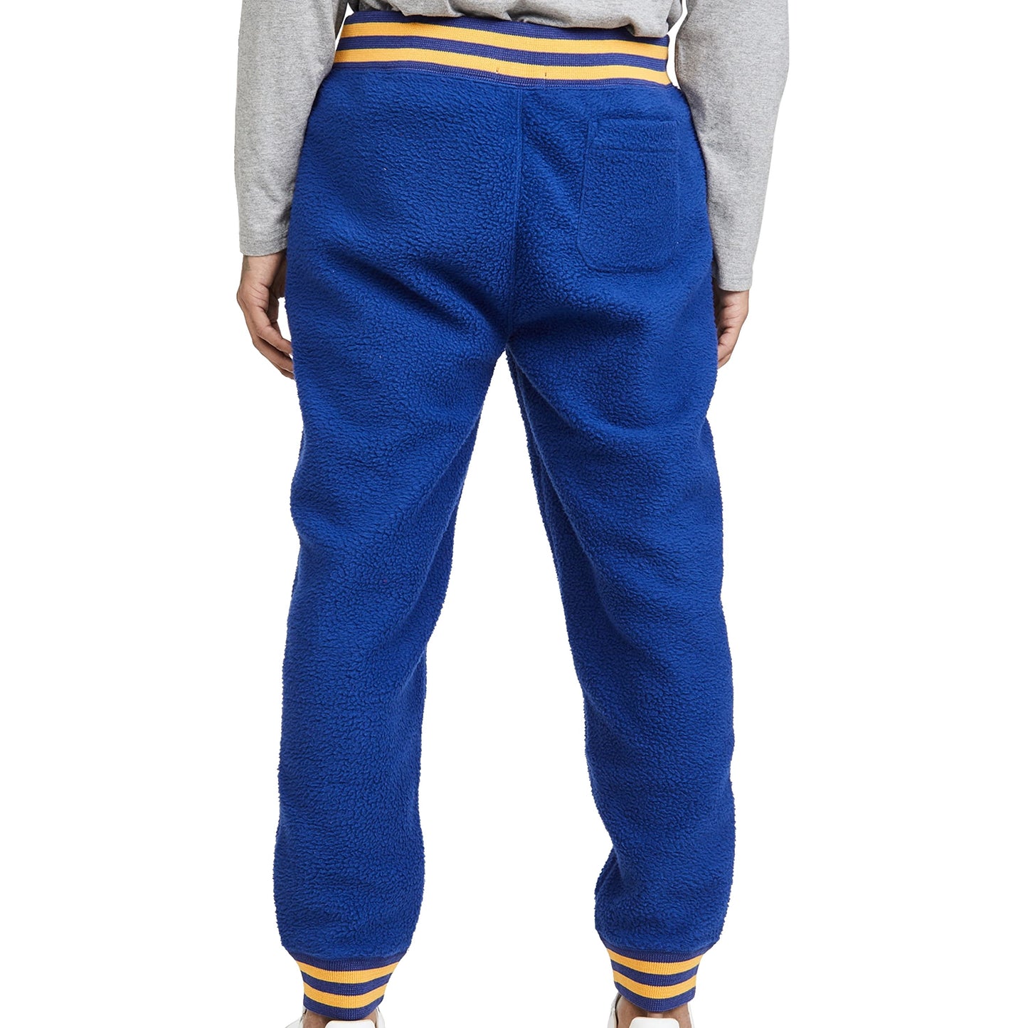 Polo Ralph Lauren Mens Blue Letterman Sherpa Sweatpants