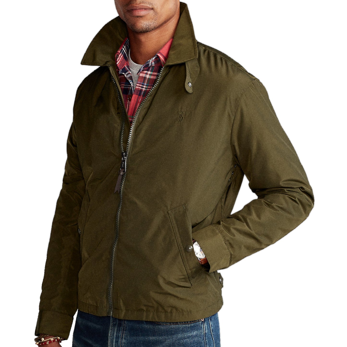 Polo Ralph Lauren Mens Olive Water Repellent Windbreaker