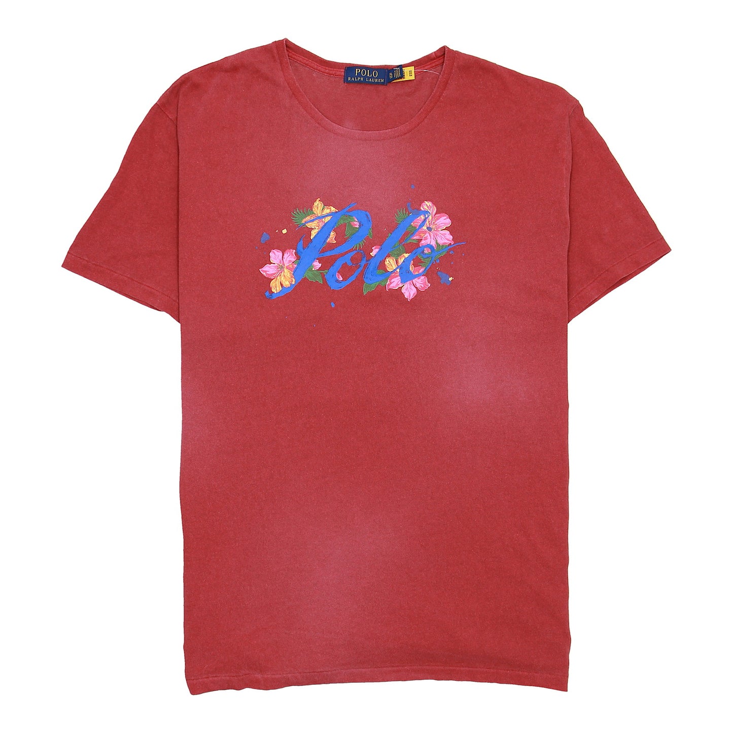Polo Ralph Lauren Mens Red Tropical Graphic Crew Neck T-Shirt