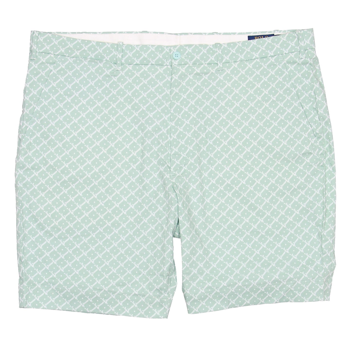 Polo Ralph Lauren Mens Blue-Green Flat Front Walking Shorts