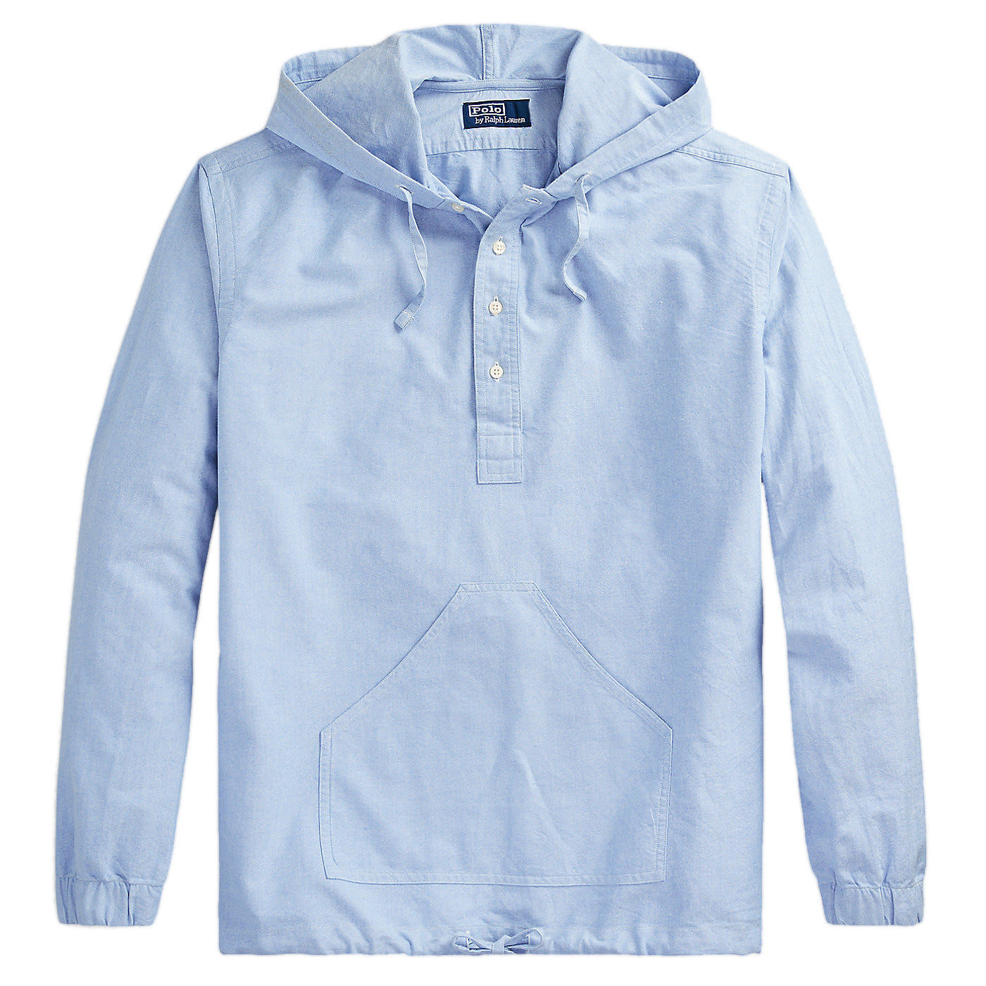 Polo Ralph Lauren Men's Blue Classic Fit Oxford Hooded Popover Shirt