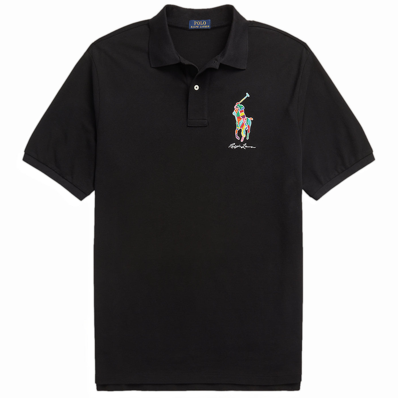 Polo Ralph Lauren Men's Custom Slim Fit Black Big Pony Polo Shirt