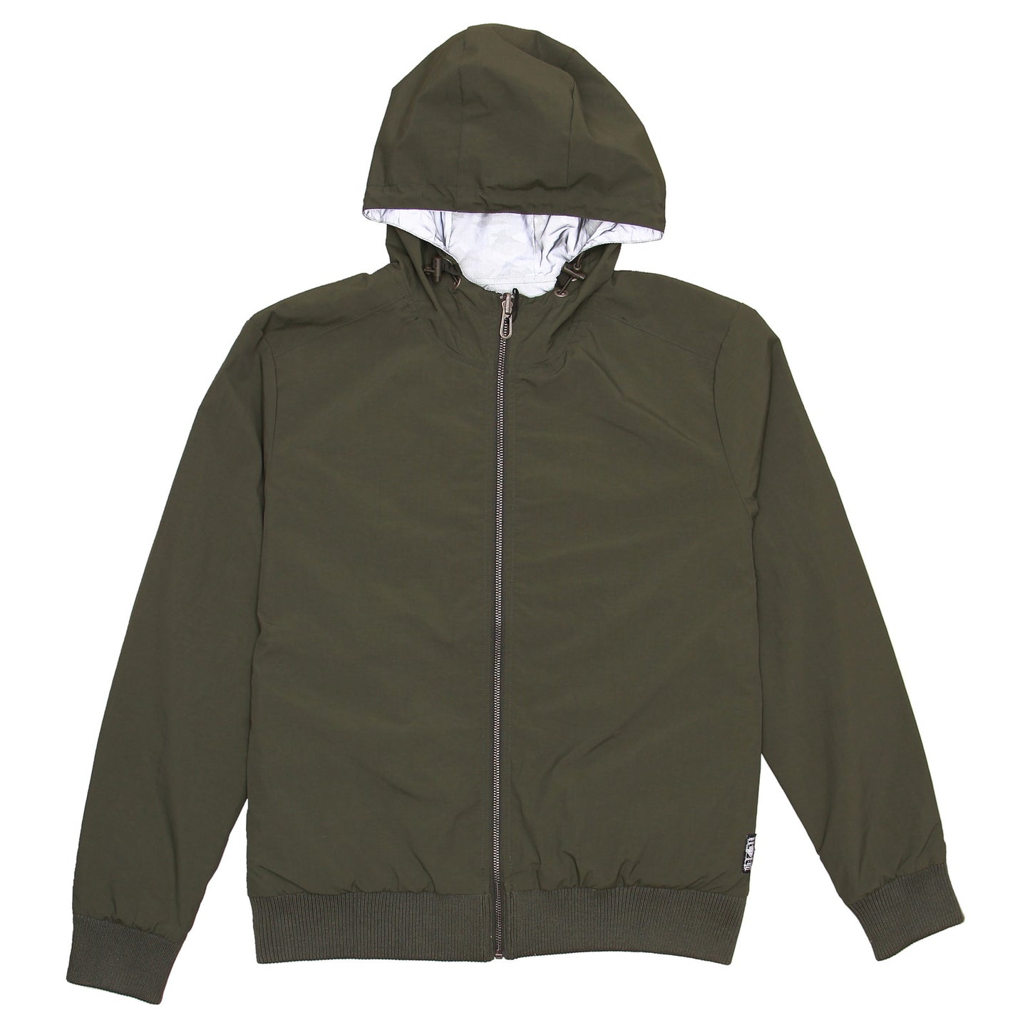 Harley Davidson Men's Reversible Green/Gray Camo Woven Hooded Jacket