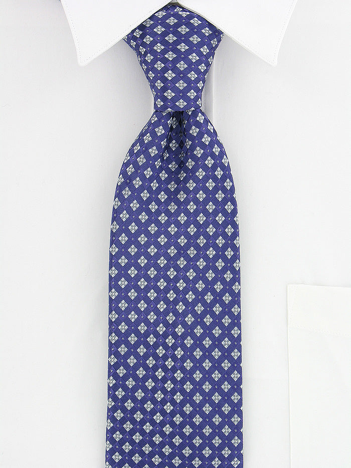 Michael Kors Purple Check Silk Tie