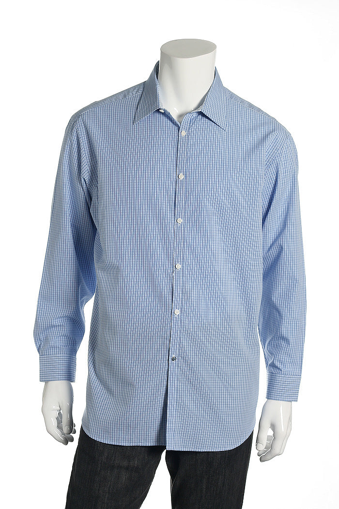 Ben Sherman Blue & White Plaid Oxford Button Down Shirt