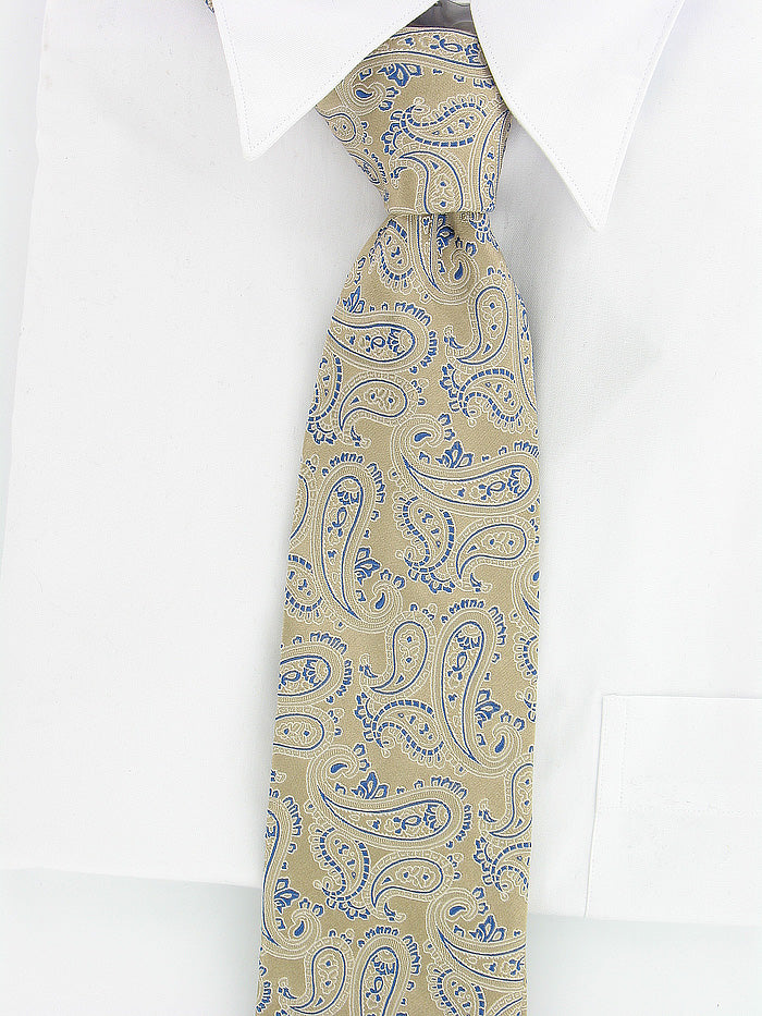 Michael Kors Gold & Blue Paisley Tie