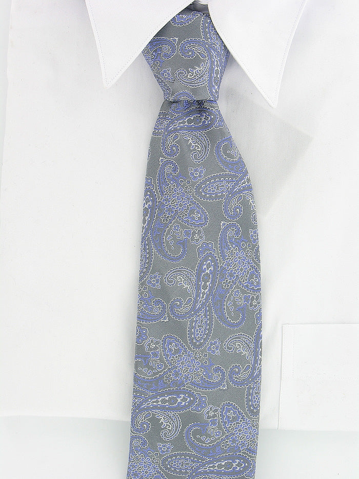 Michael Kors Gray & Purple Paisley Tie