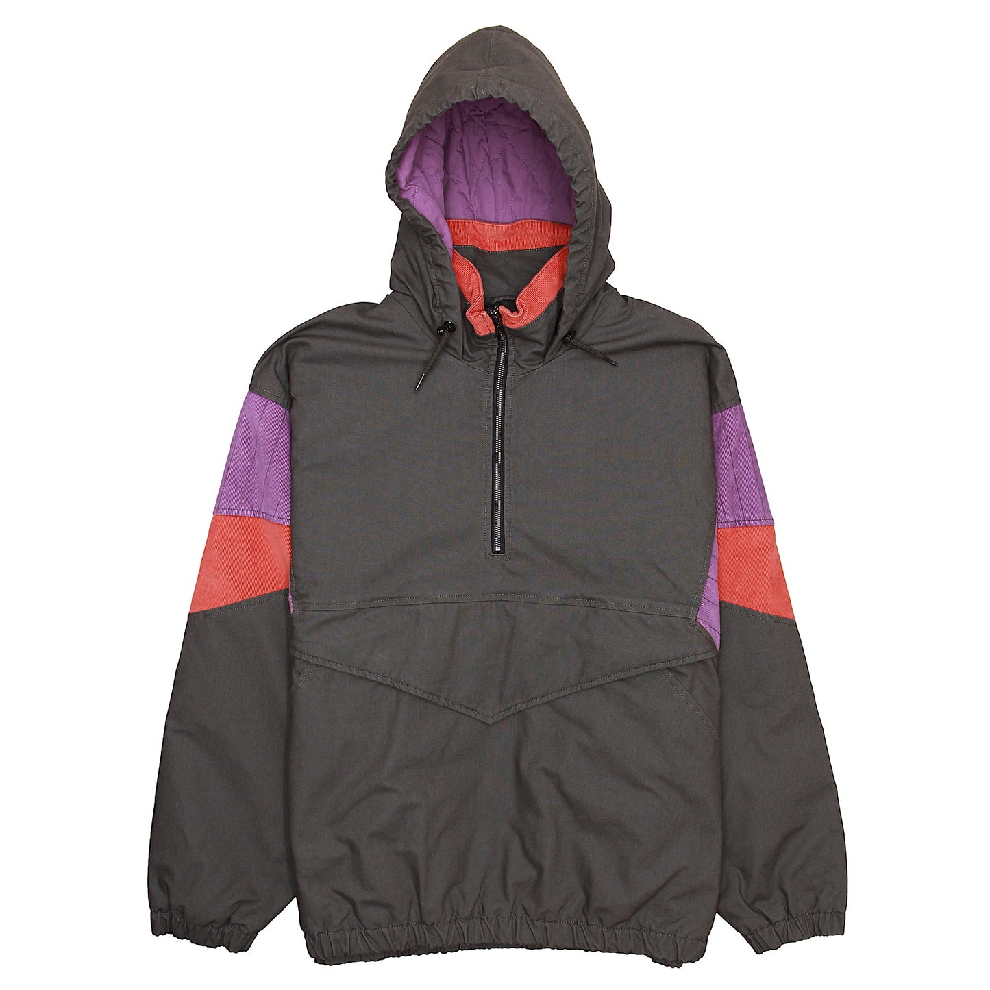 Levis Men's CORDURA Grey Color Block Vintage '90s Hooded Skate Jacket