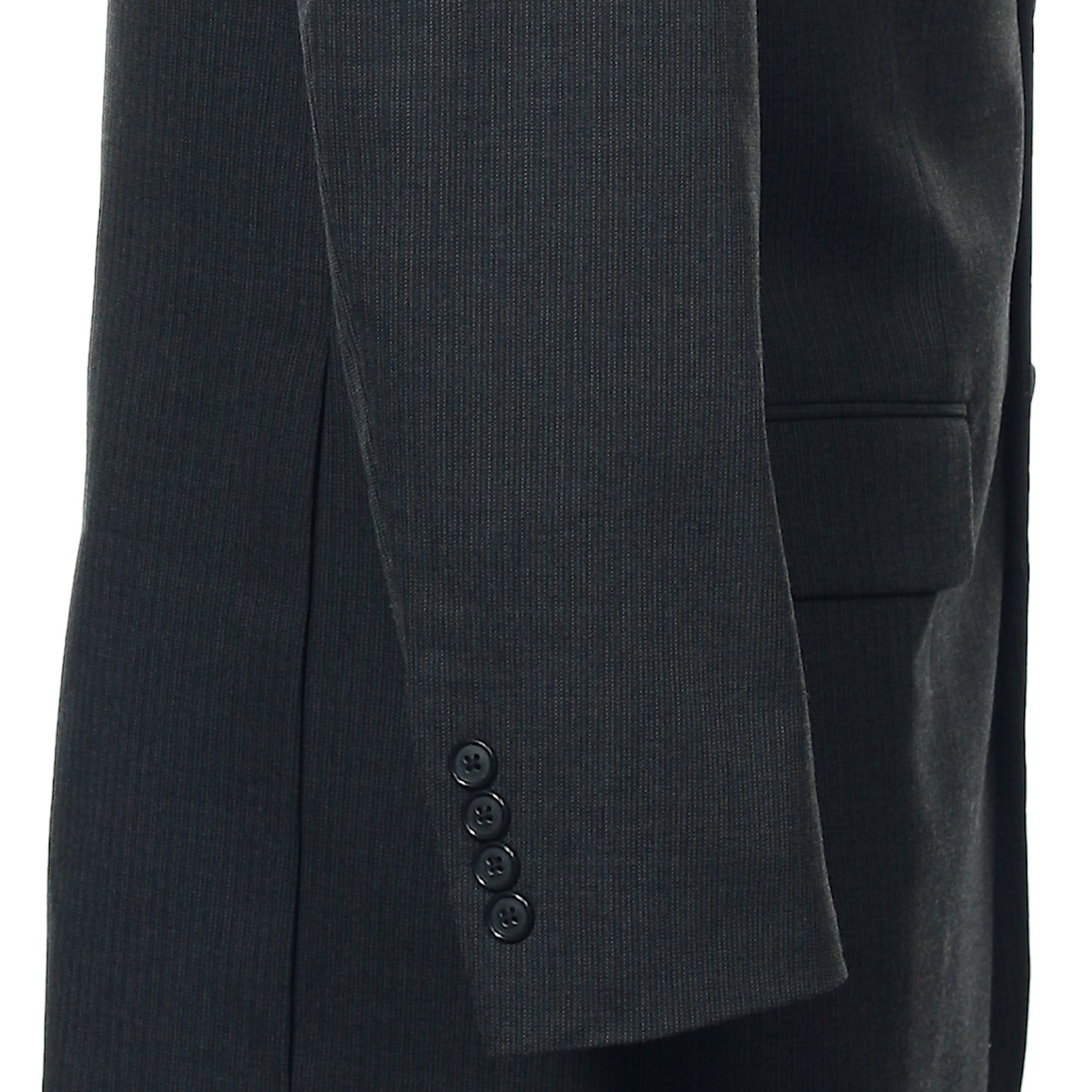 Alfani Mens Charcoal Pinstripe 3 Button Sport Coat Jacket Suit Separate