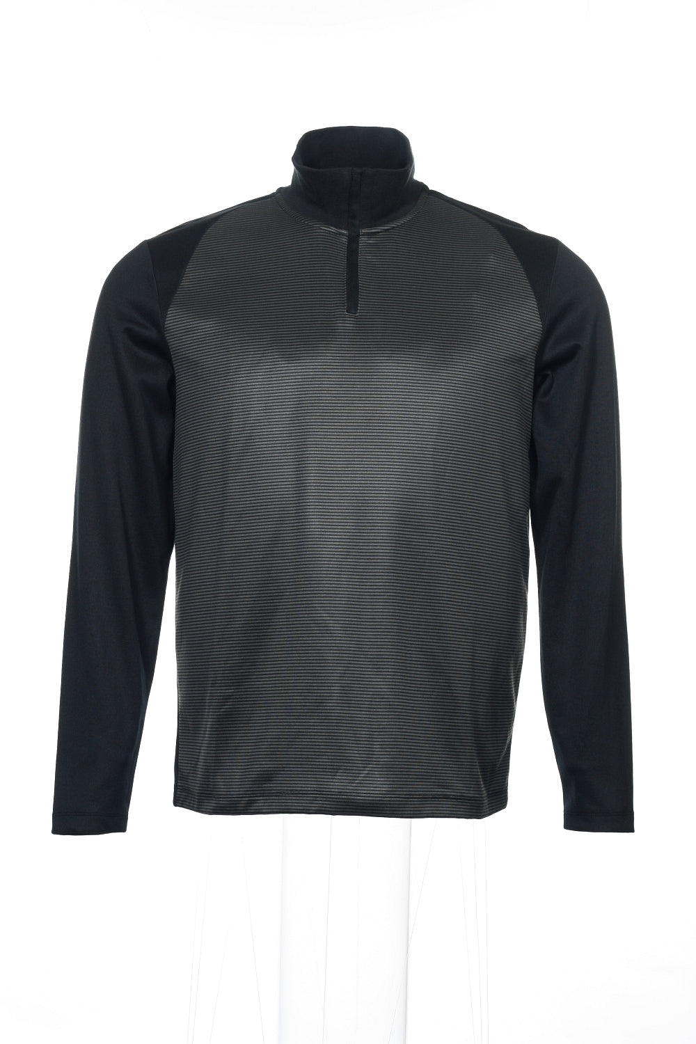 Alfani Red Men's Black Horizontal Striped Half Zip Sweatshirt