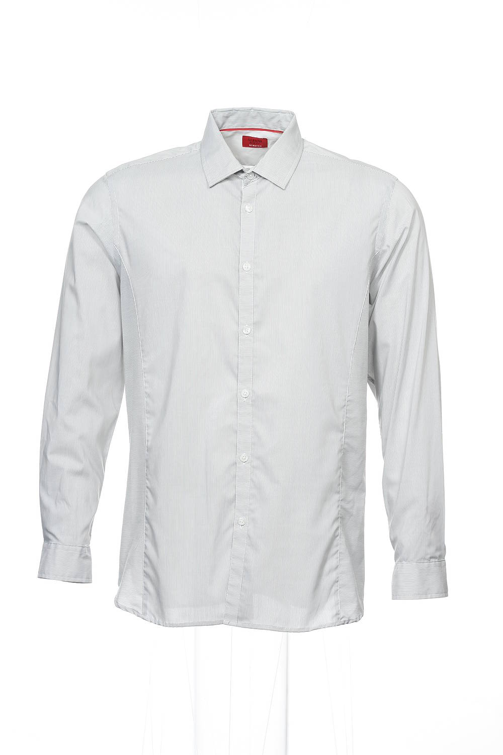Alfani Red Mens Light Gray Micro Striped Button Down Shirt