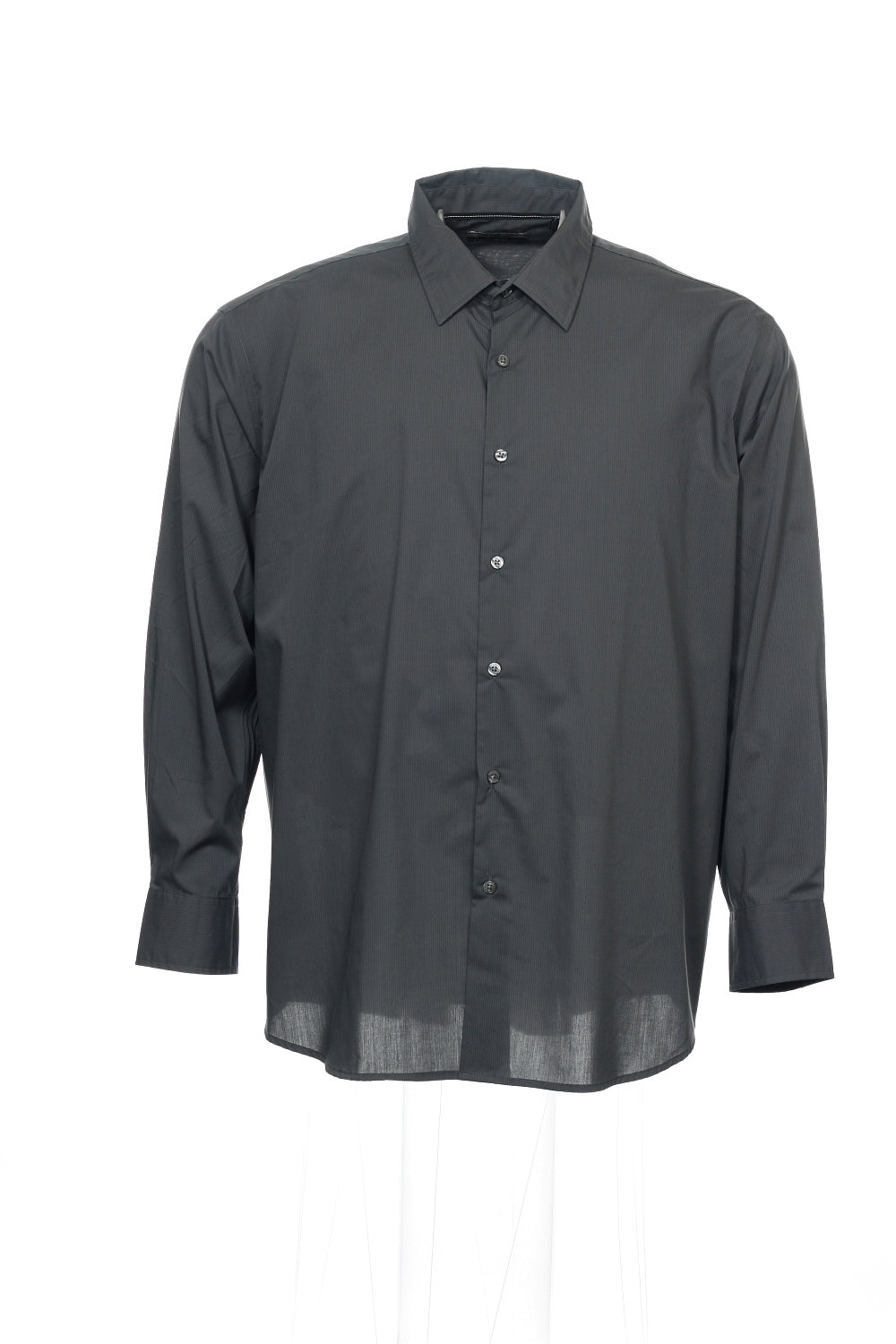 Alfani Big & Tall Men's Gray Pinstripe Button Down Shirt