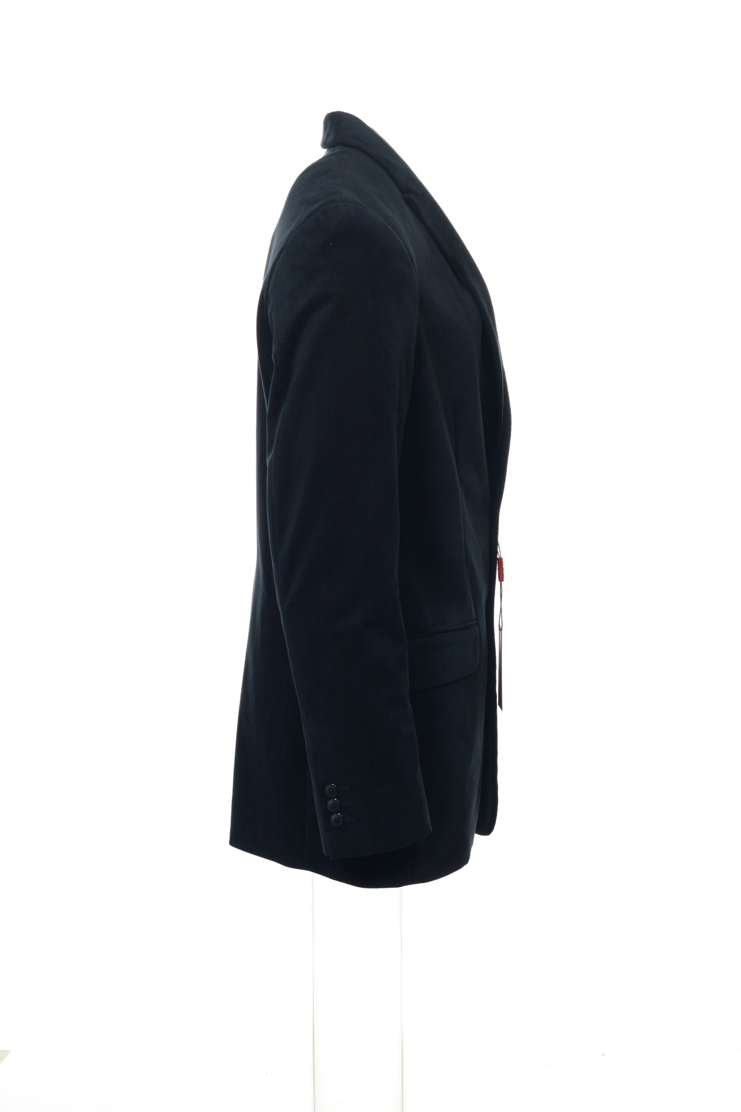 Alfani Mens Classic Navy Heather Velvet Peak Lapel Classic Blazer
