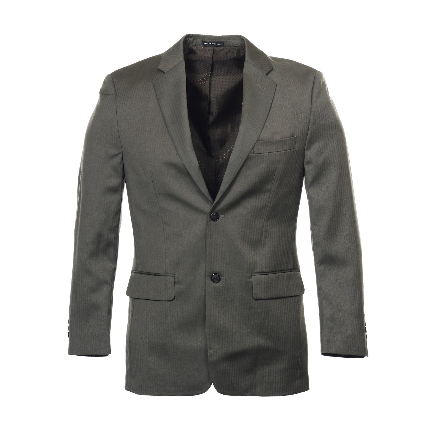 Alfani Mens Taupe Herringbone 2 Button Sport Coat Suit Jacket