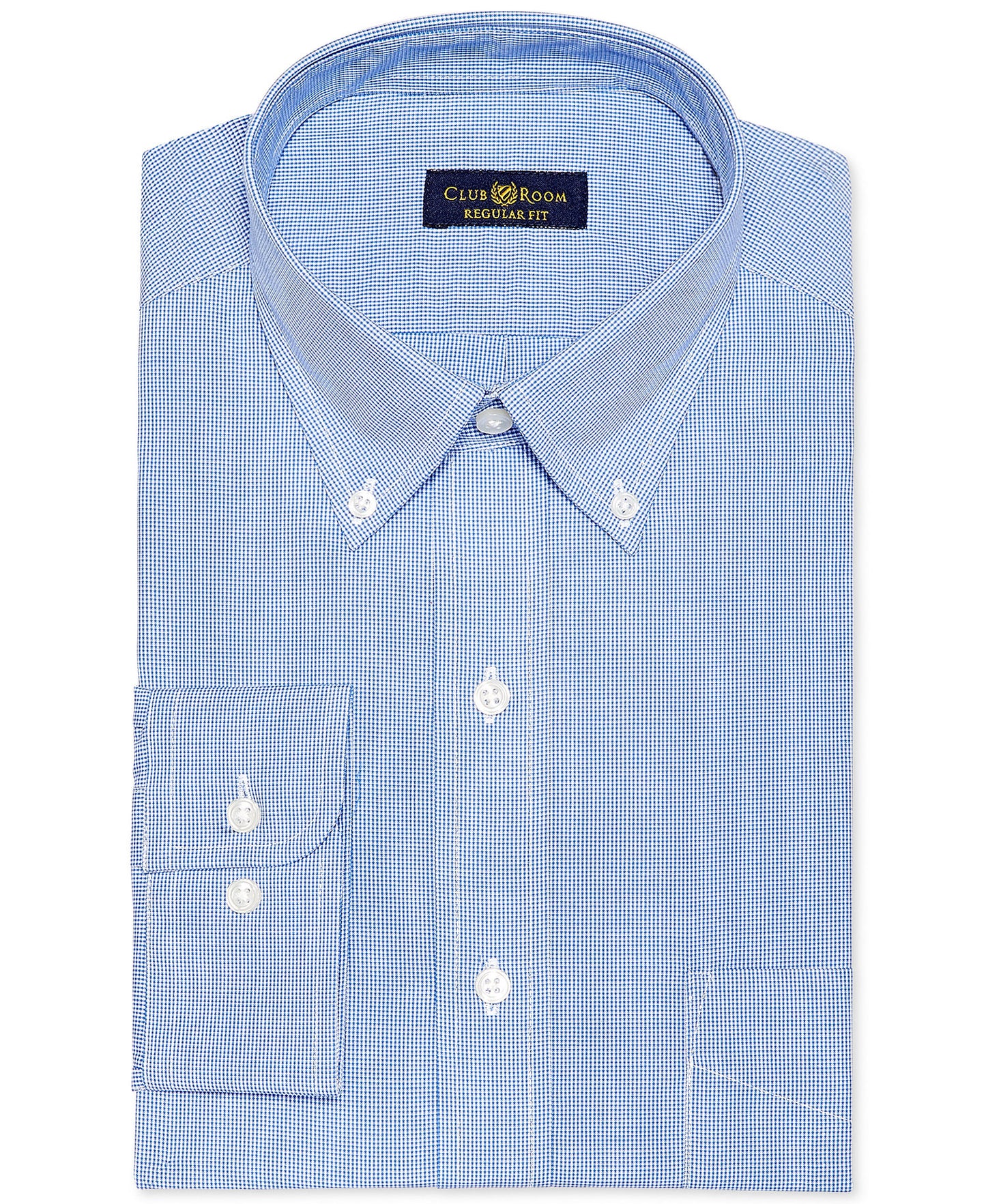 Club Room Estate Men's Regular-Fit French Blue Dress Shirt