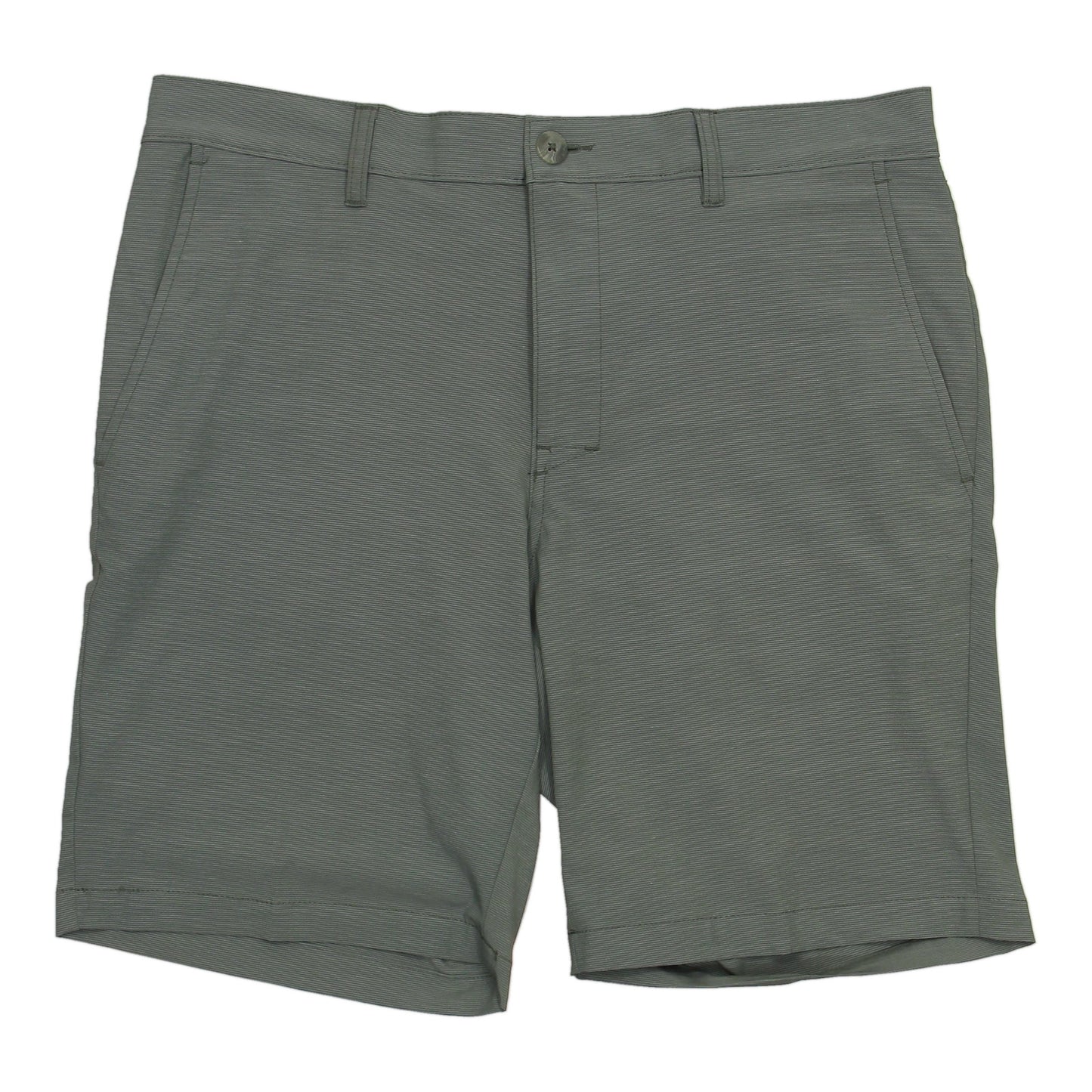 Callaway Golf Mens Duck Green Heather Micro Striped Flat Front Walking Shorts