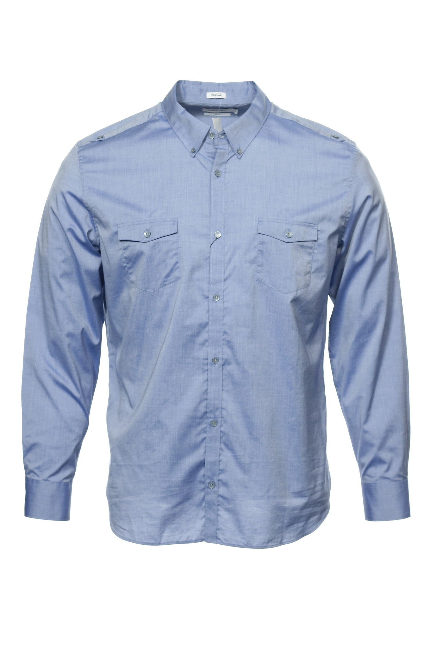Calvin Klein Mens Blue Button Down Shirt
