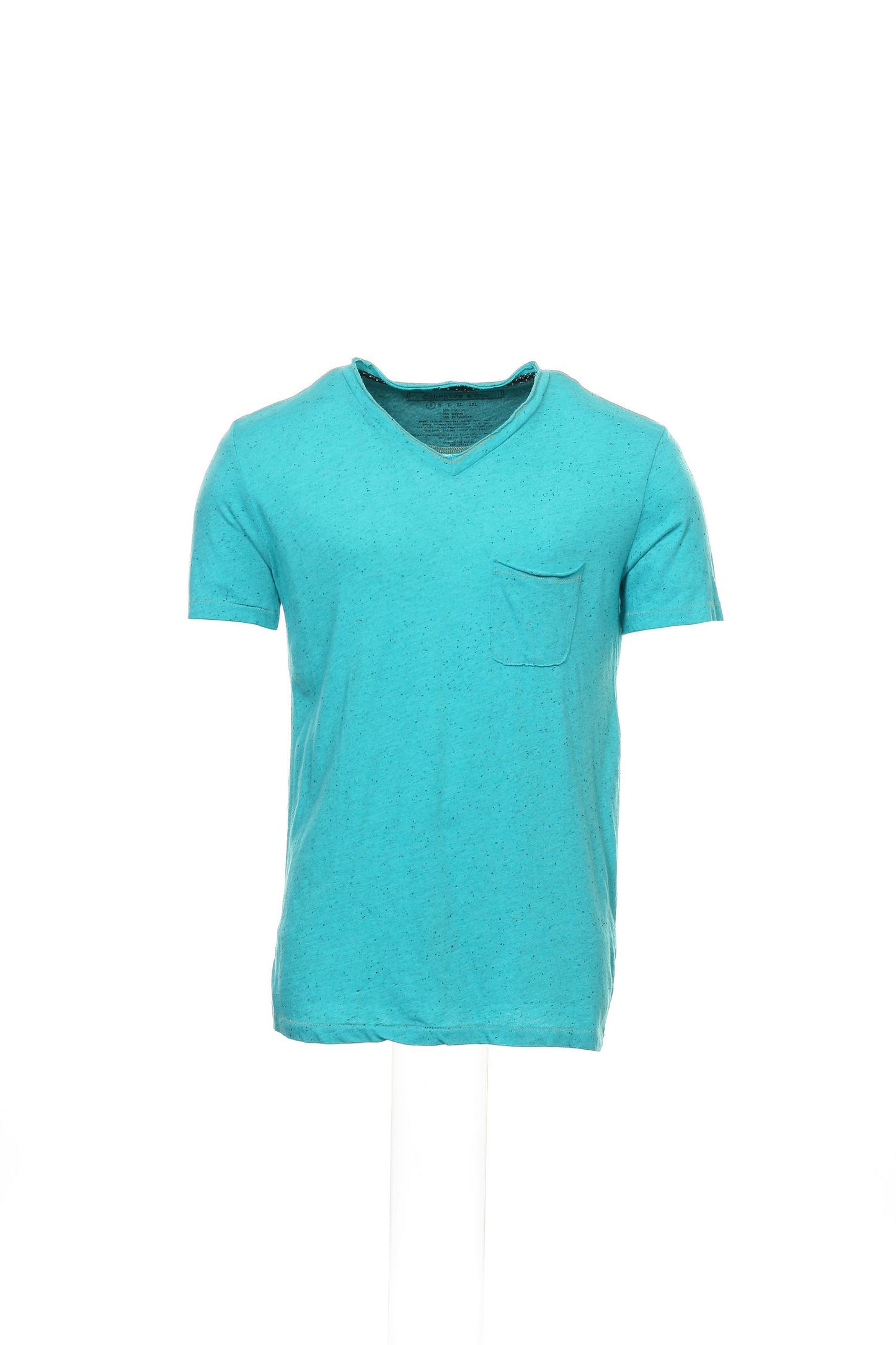 Cohesive & Co. Men's Aqua Heather V-Neck T-Shirt