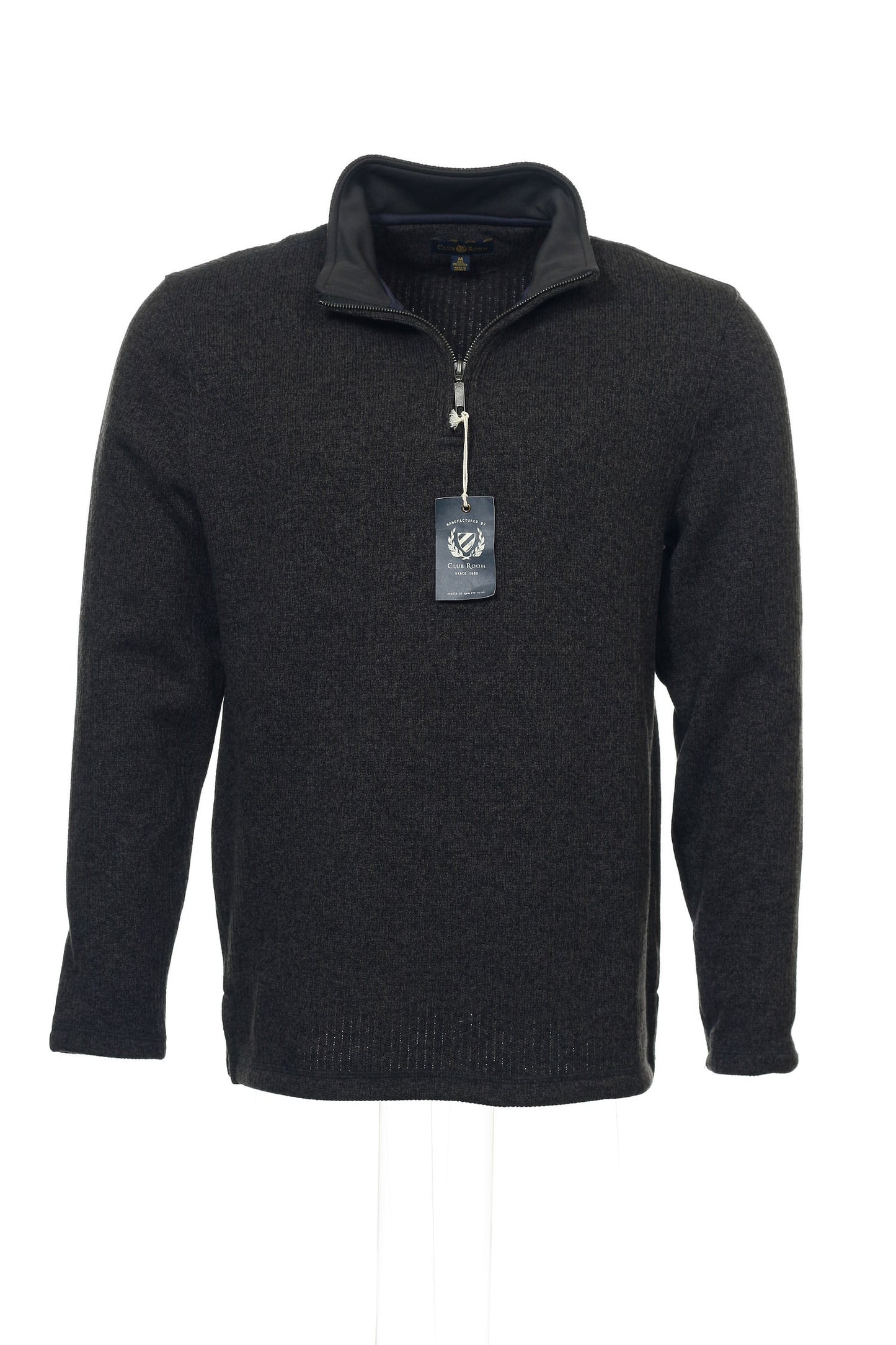 Club Room Men's Gray Heather Half Zip Sweater