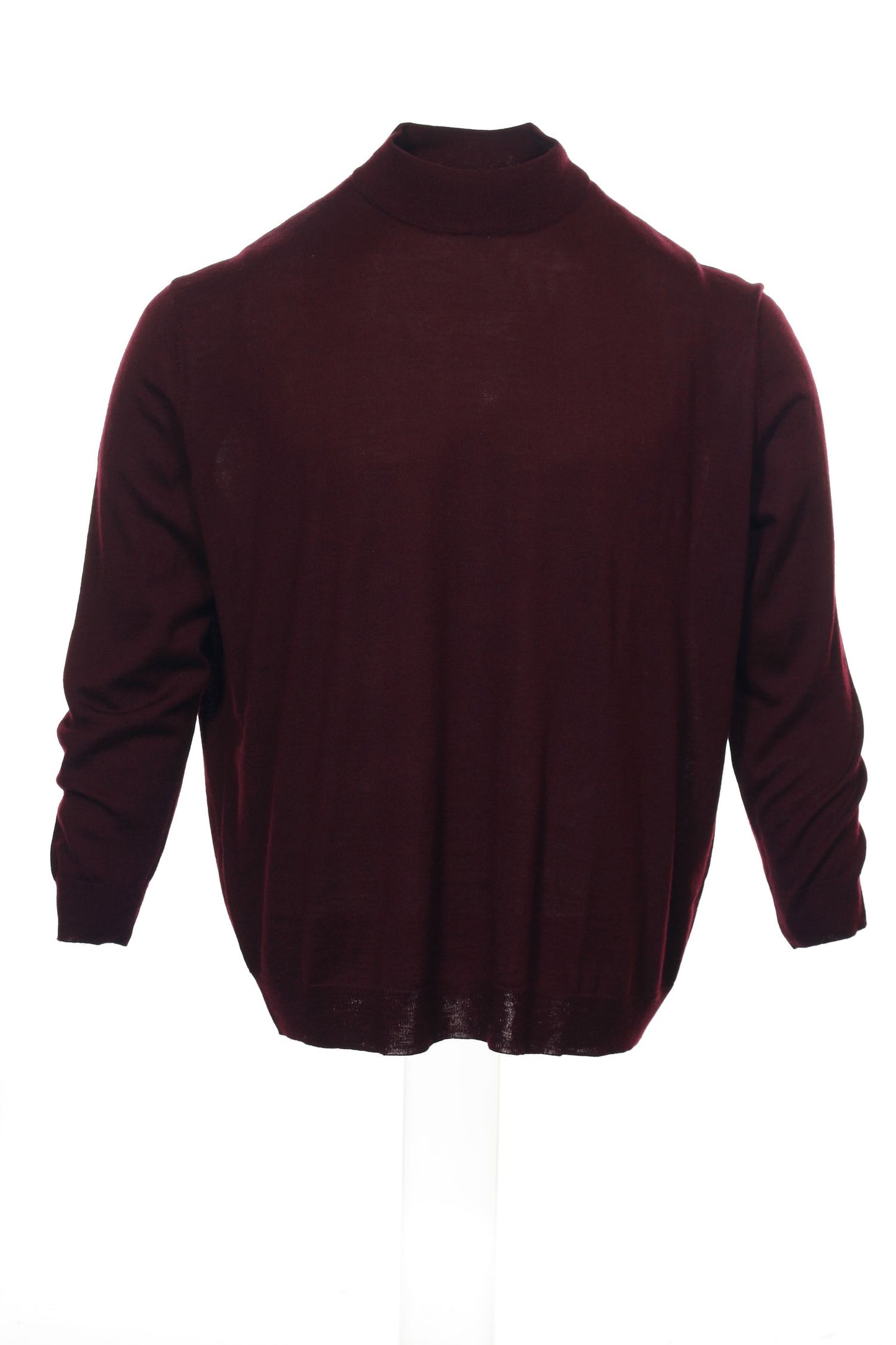 Club Room Men's Burgundy Heather Mock Neck Sweater