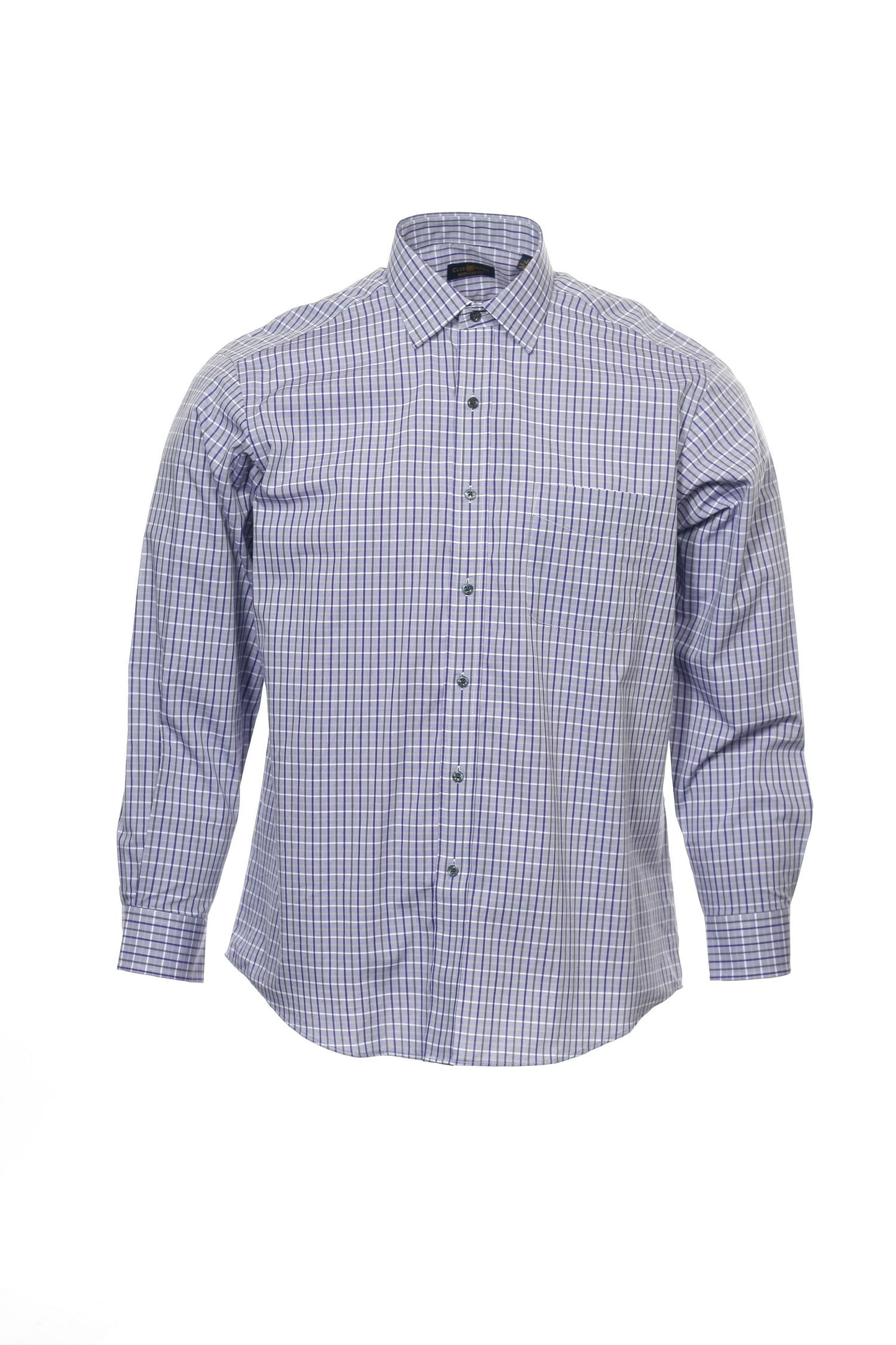 The Estate Dress Shirt Men's Purple Checked Button Down Shirt