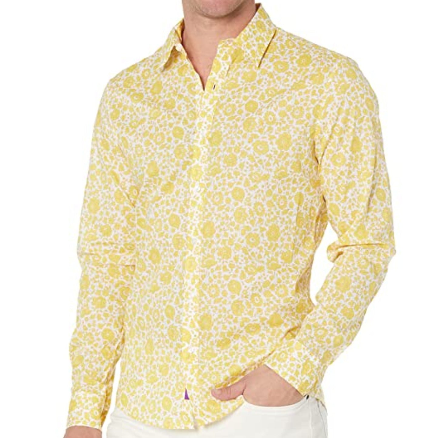 Michael Kors Men's Meringue Floral Button Down Shirt