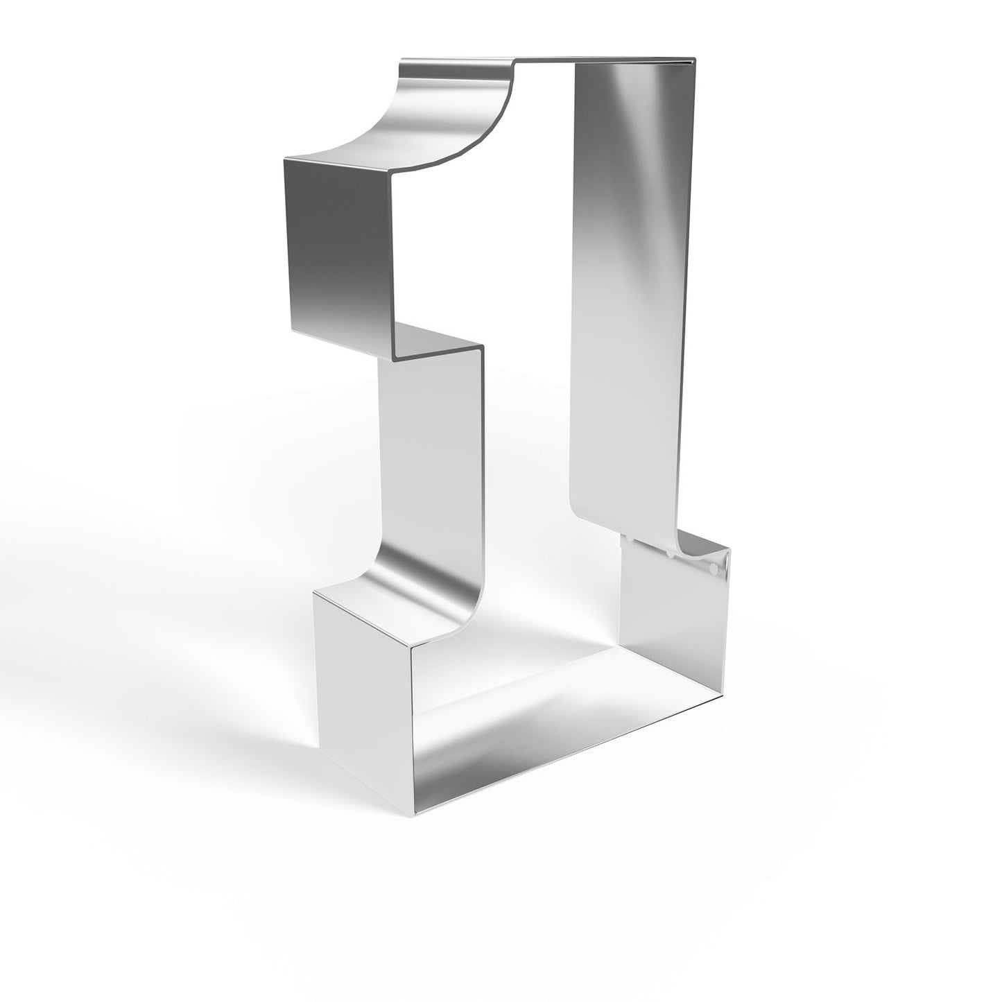 Frosted Sprinkles Double-sided Number One Cookie Cutter, Made in USA Stainless Steel