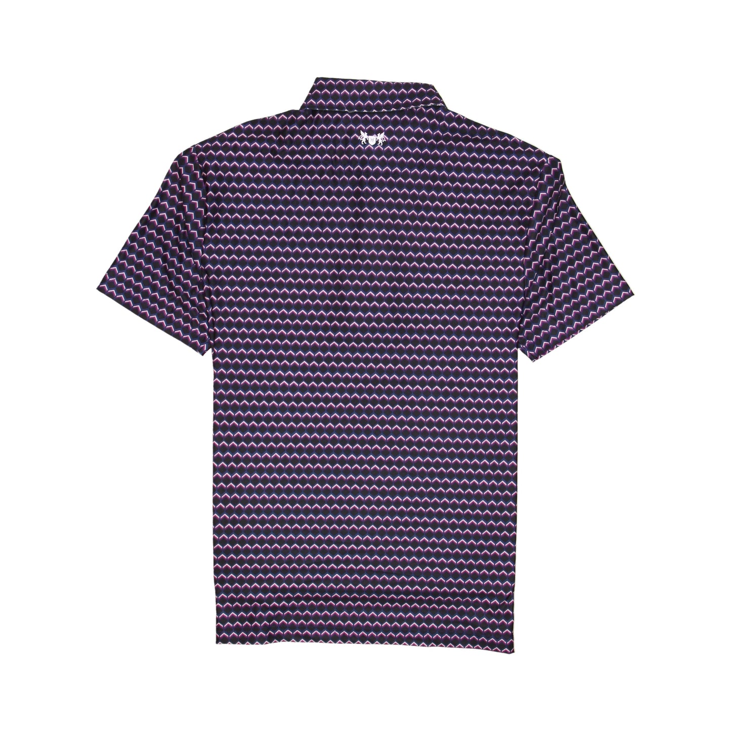 Hickey Freeman Golf Mens Purple Striped Polo Shirt