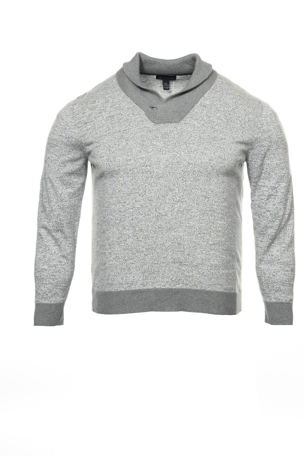 INC International Concepts Men's Light Gray Heather Shawl Neck Sweater