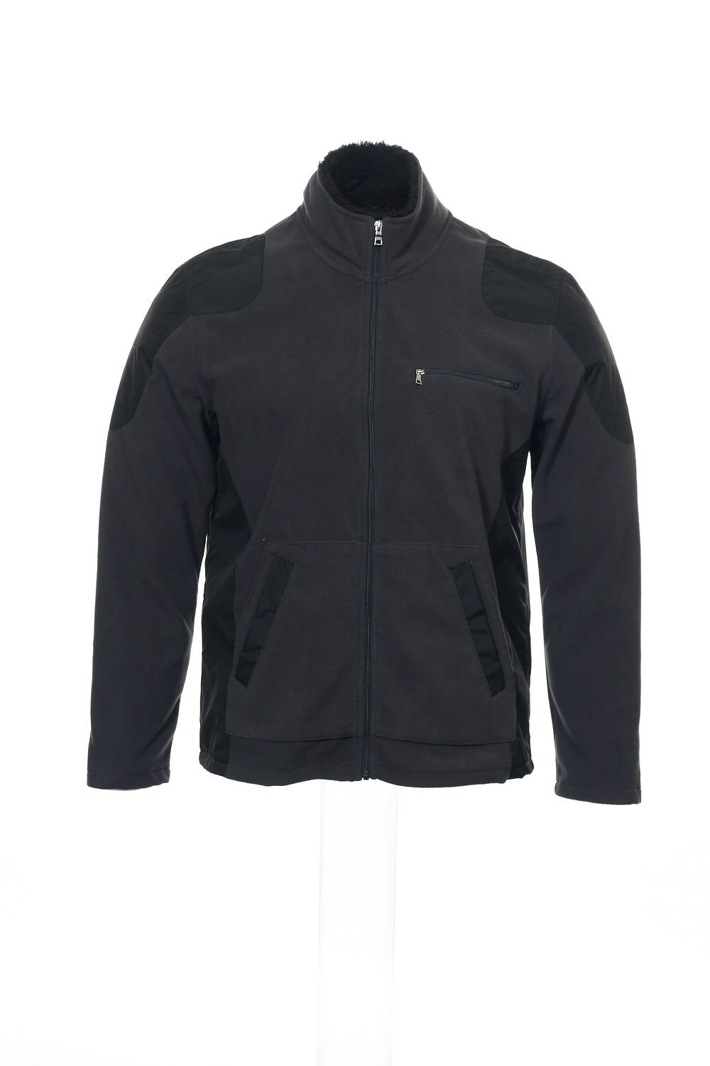 INC International Concepts Men's Gray Color Block Fleece Jacket