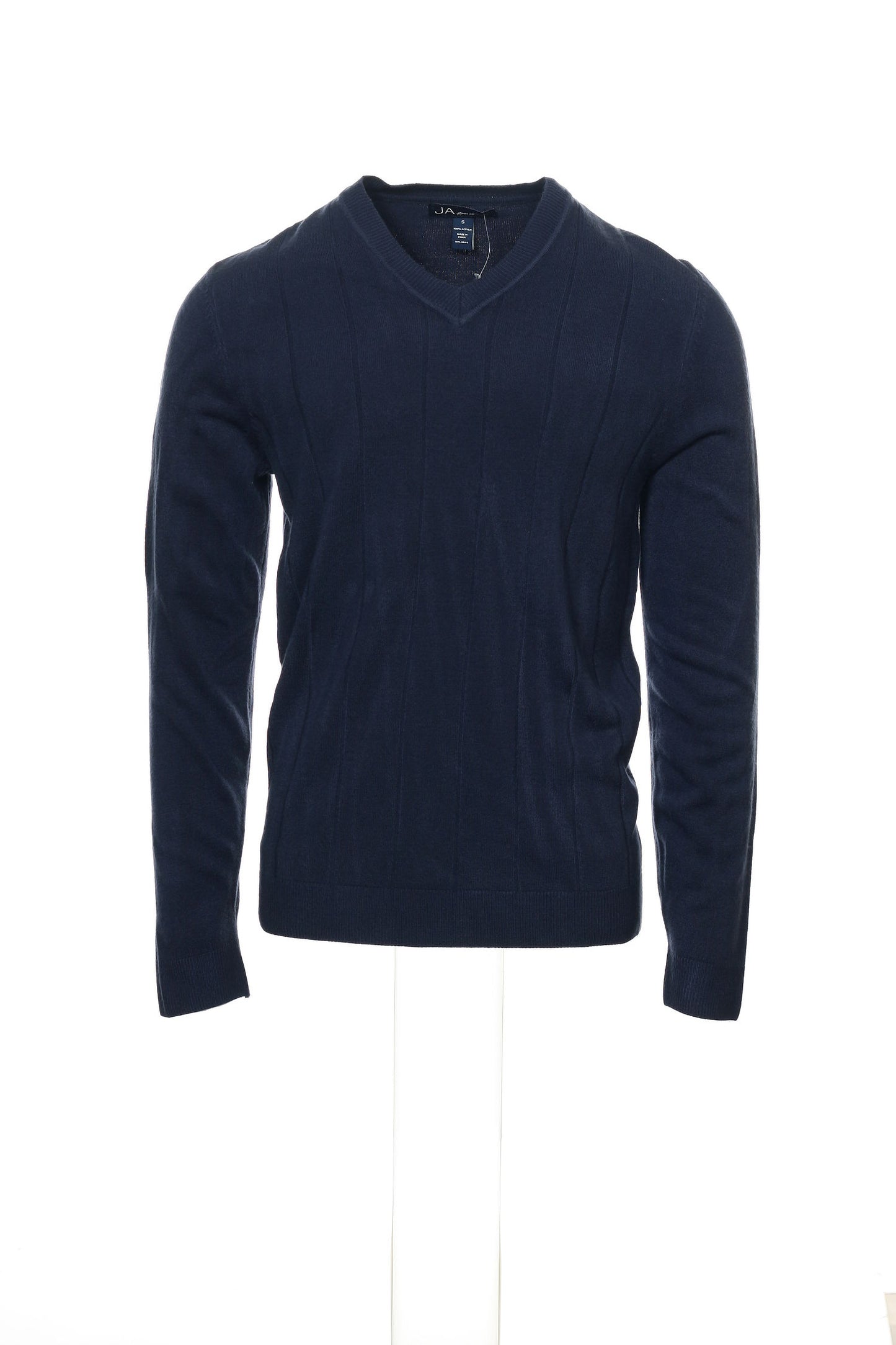 JA by John Ashford Men's Blue Cable Knit V-Neck Sweater