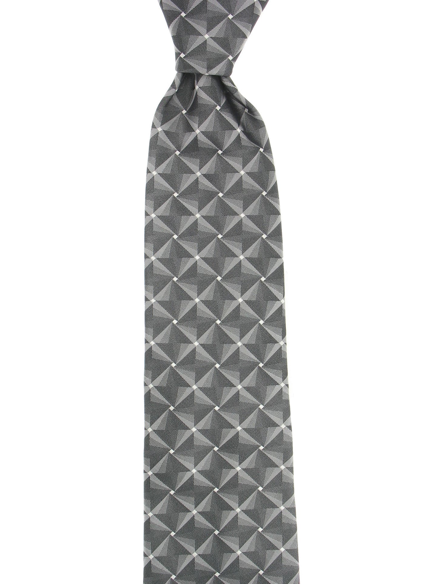 John Ashford Men's Black Checked Tie