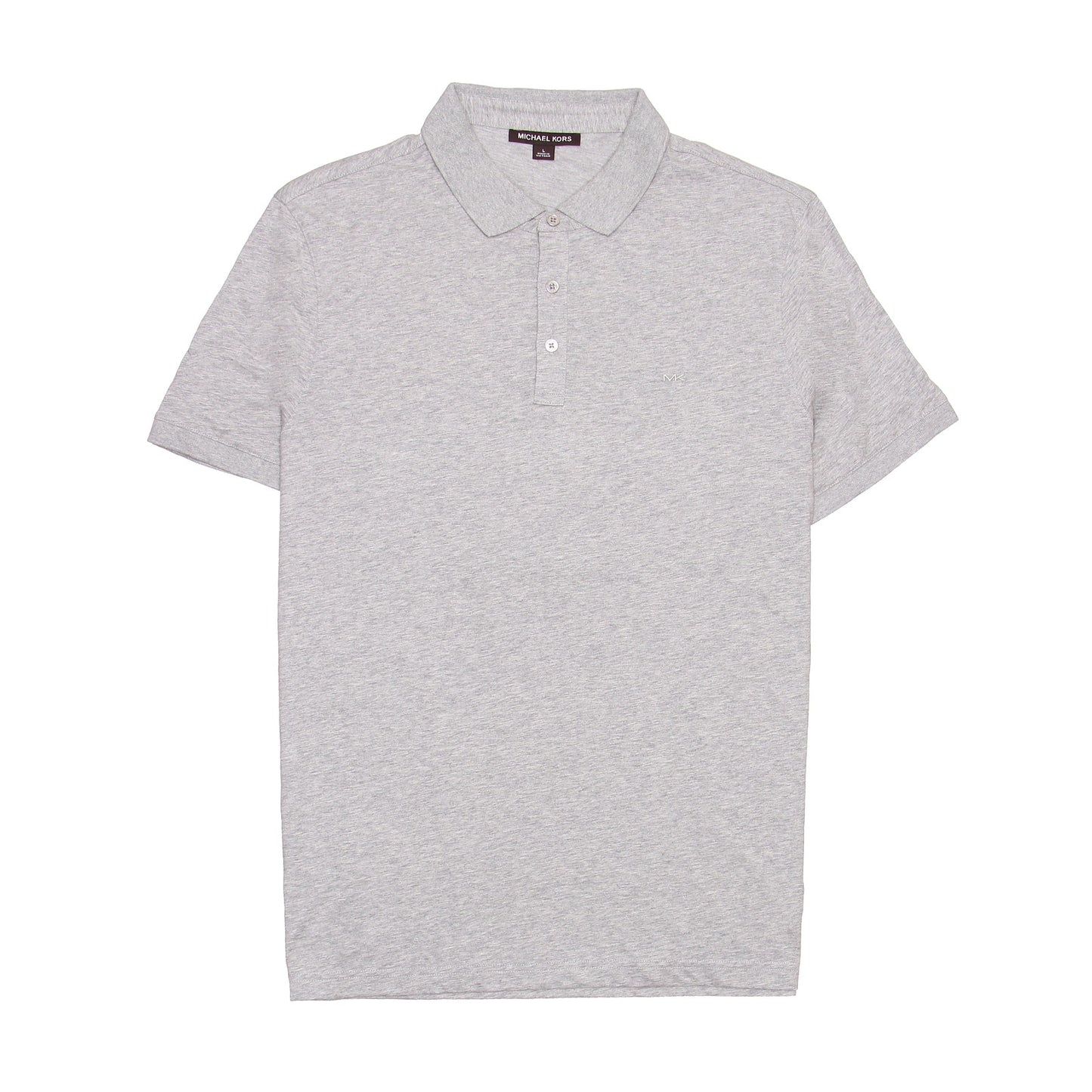 Michael Kors Men's Heather Gray Embroidered Cotton Polo Shirt