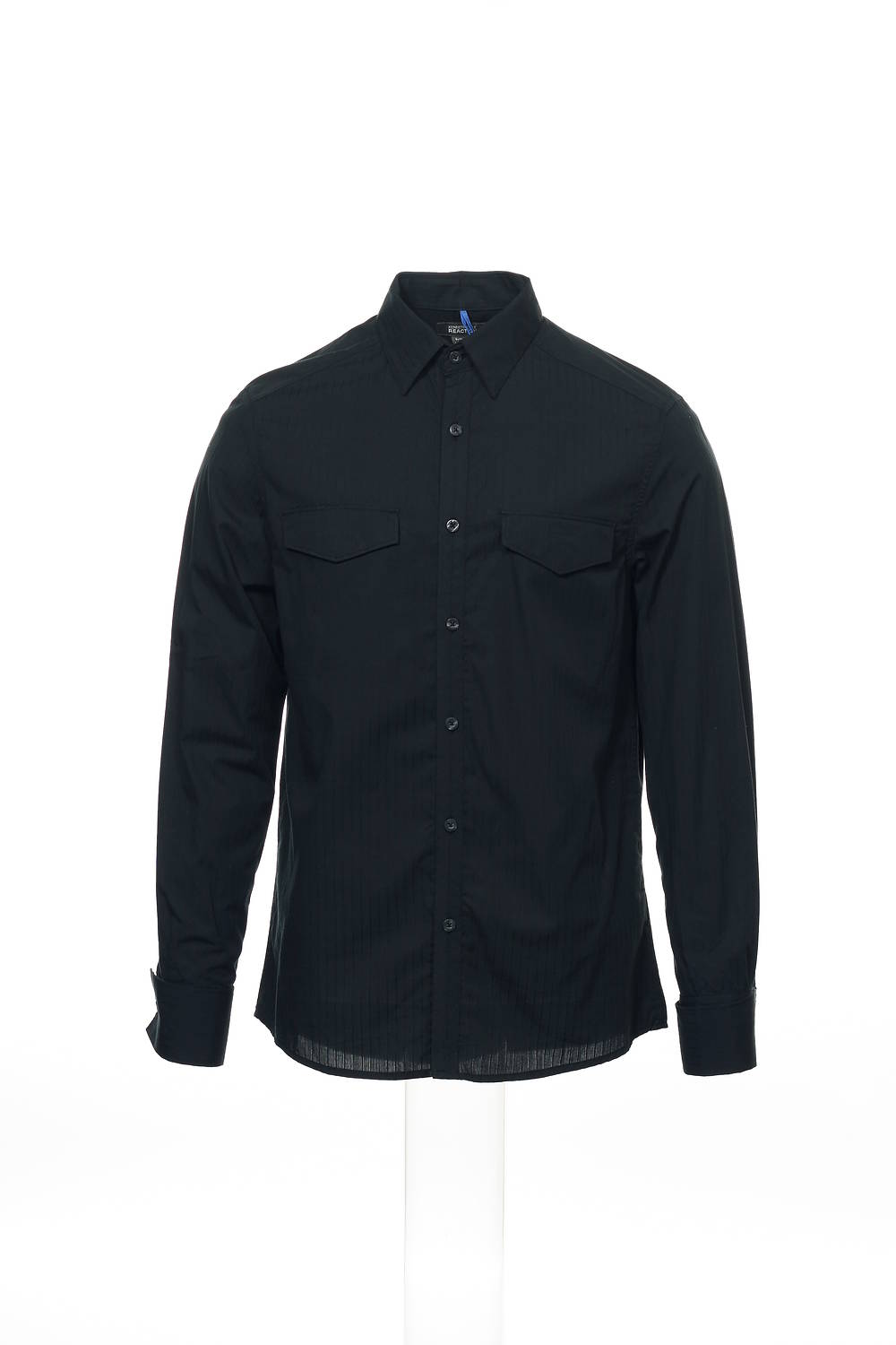 Kenneth Cole Reaction 'Turn Down' Men's Black Striped Button Down Shirt