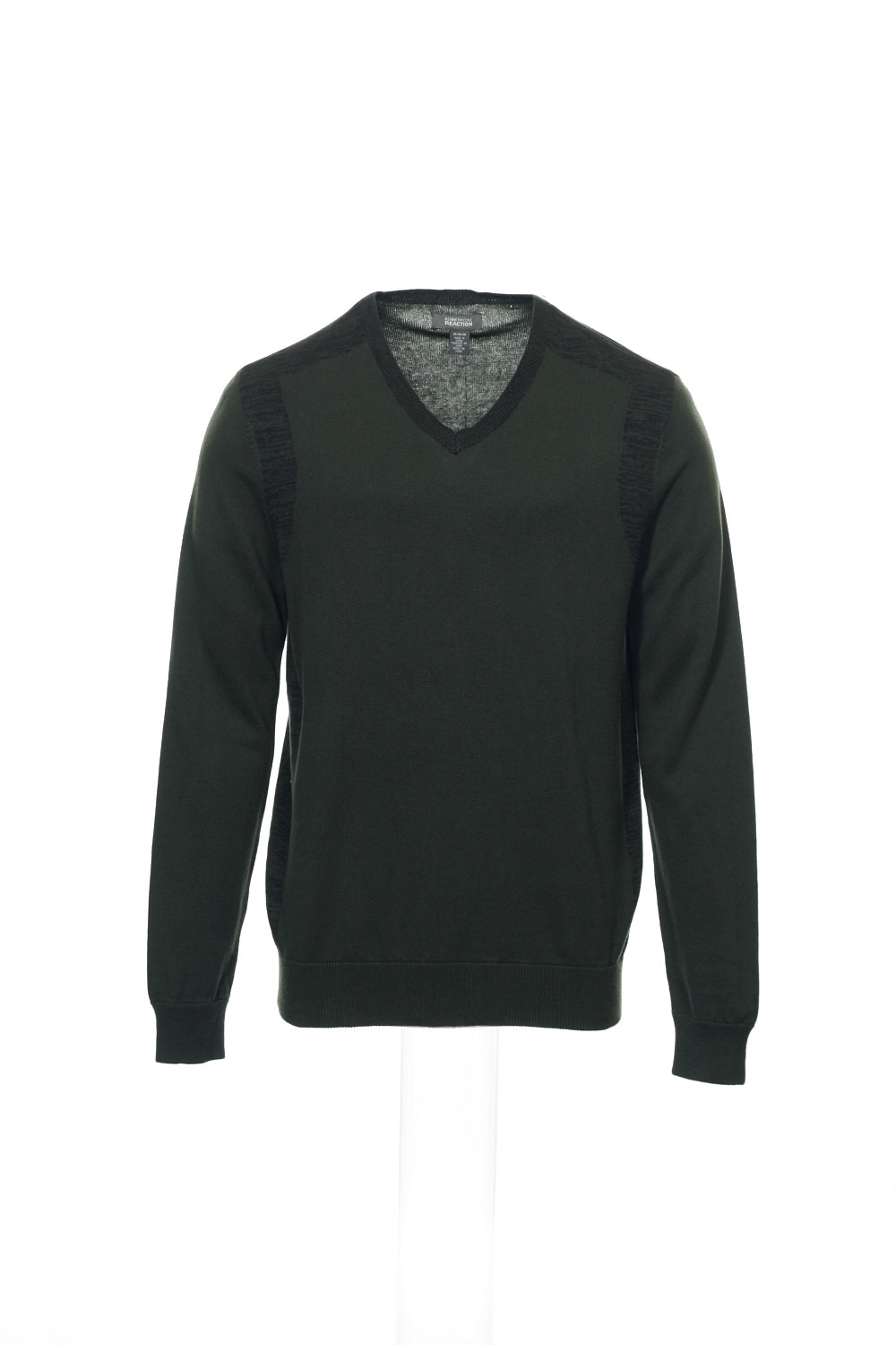 REACTION by Kenneth Cole Men's Green Heather V-Neck Sweater