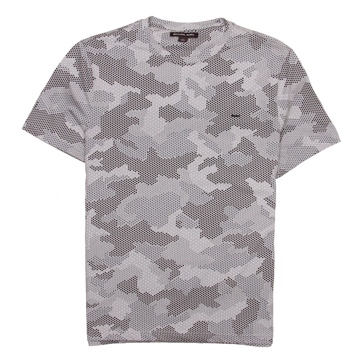 Michael Kors Men's Alloy Camo Crew Neck T-Shirt with Embroidered Logo